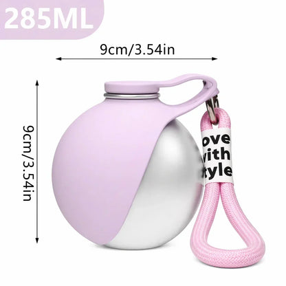 Portable Dog Water Bottle with Bowl 304 Stainless Steel Pet Travel Water Bottle Food Grade Silicone Drinking Cup for Dogs Cats