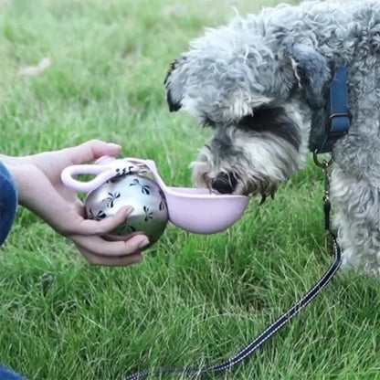 Portable Dog Water Bottle with Bowl 304 Stainless Steel Pet Travel Water Bottle Food Grade Silicone Drinking Cup for Dogs Cats