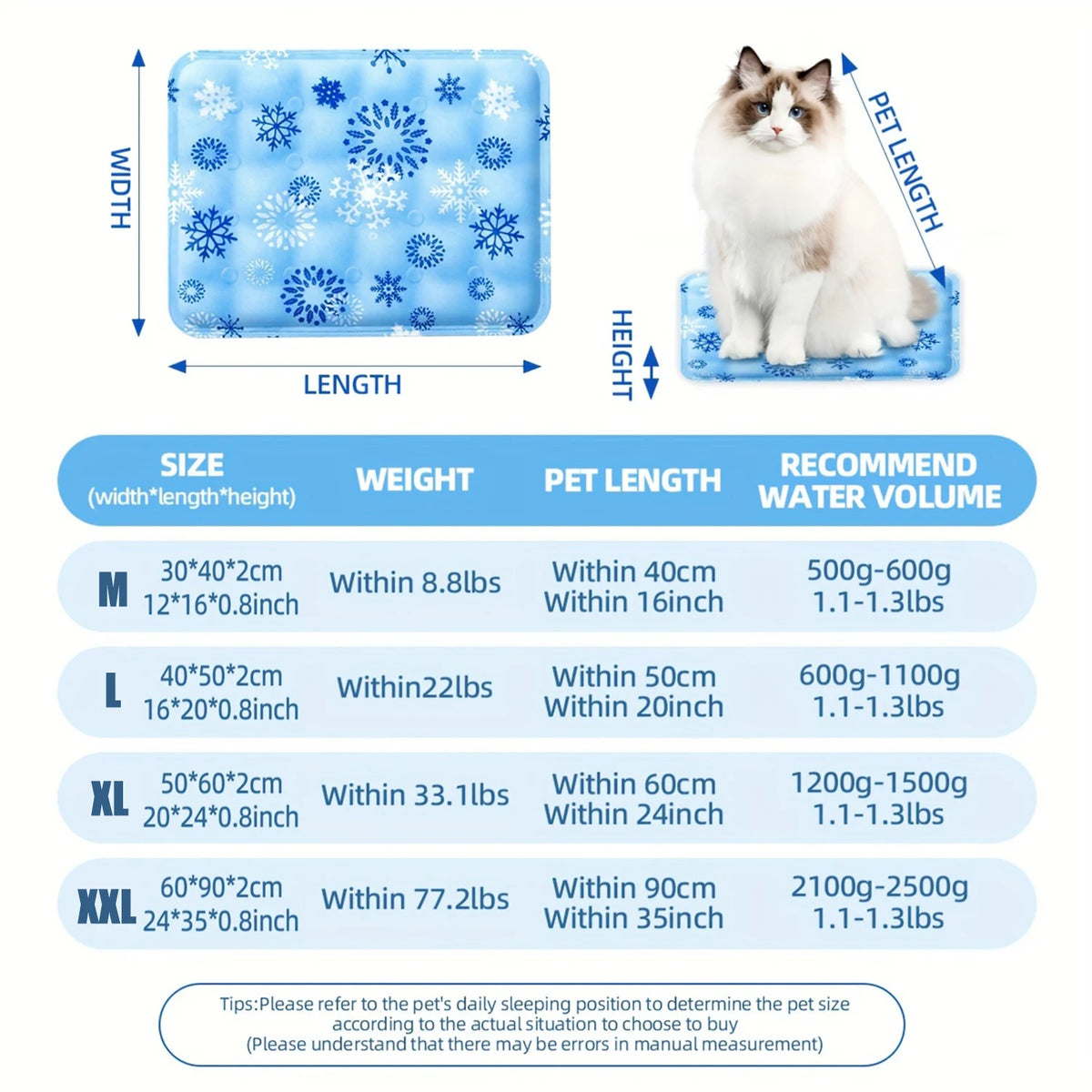 Dog Cooling Mat Gel Self-Cooling Pad